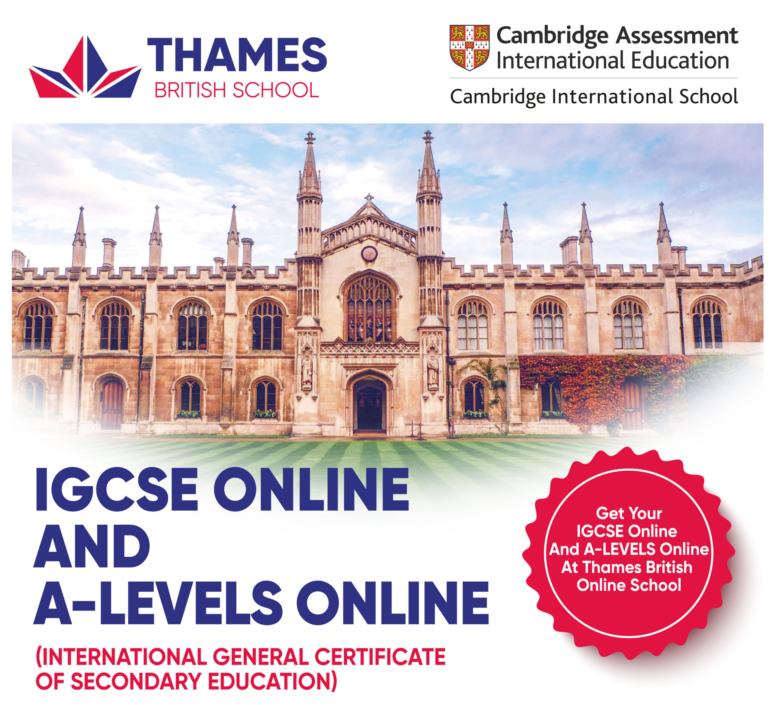 Study IGCSE and A-Levels with Thames British Online School